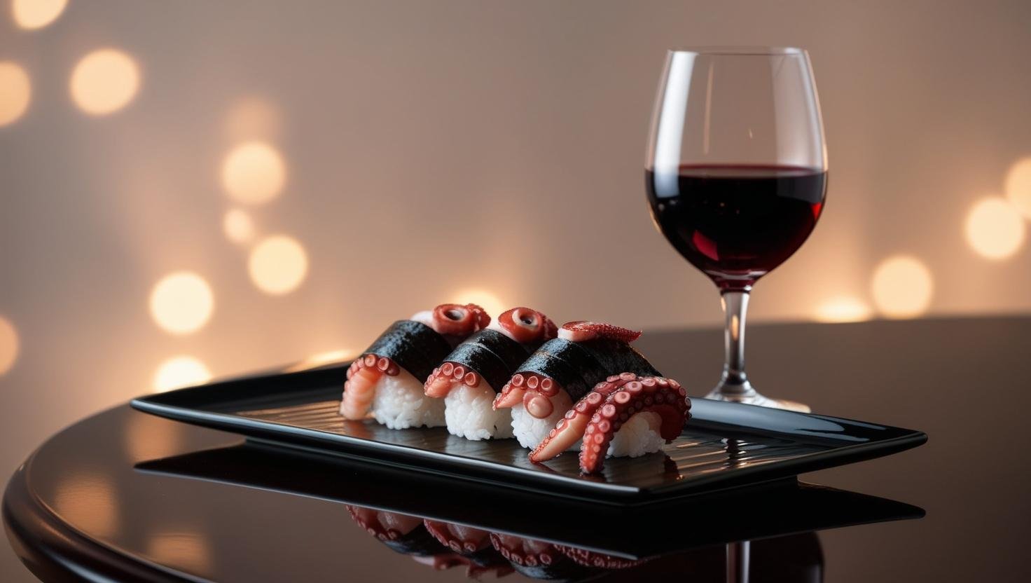 sushi de polvo ou ingredientes mais fortes combina com vinhos tintos leves como pinot noir