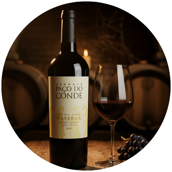 12 vinho tinto reserva herdade paco do conde 750ml